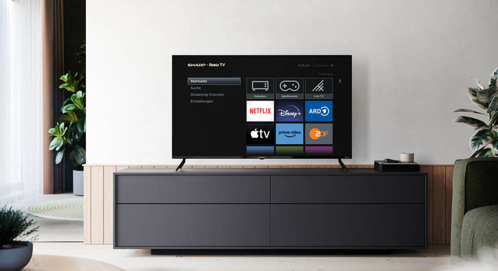 Sharp Roku TV Fernsehen mit Streaming-Komfort