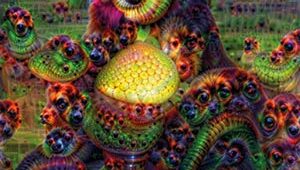 Urheberrecht und KI-Kunst - DeepDream Google - Mona Lisa